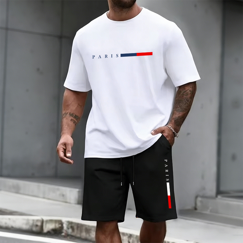 Men's Tracksuit 2 Piece  O-nec - Summer Clothing Plus Size avaliação e preço