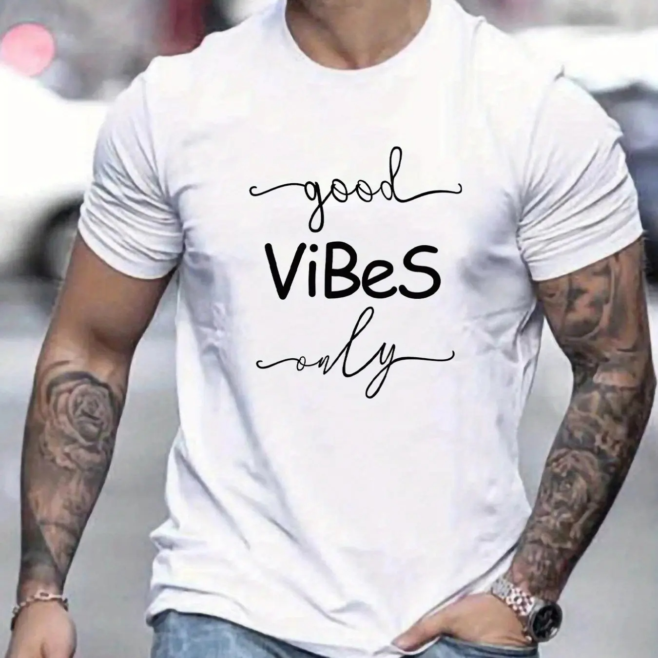 Good Vibes Only T shirt Rasta  - Summer Vibes Clothing Men avaliação e preço
