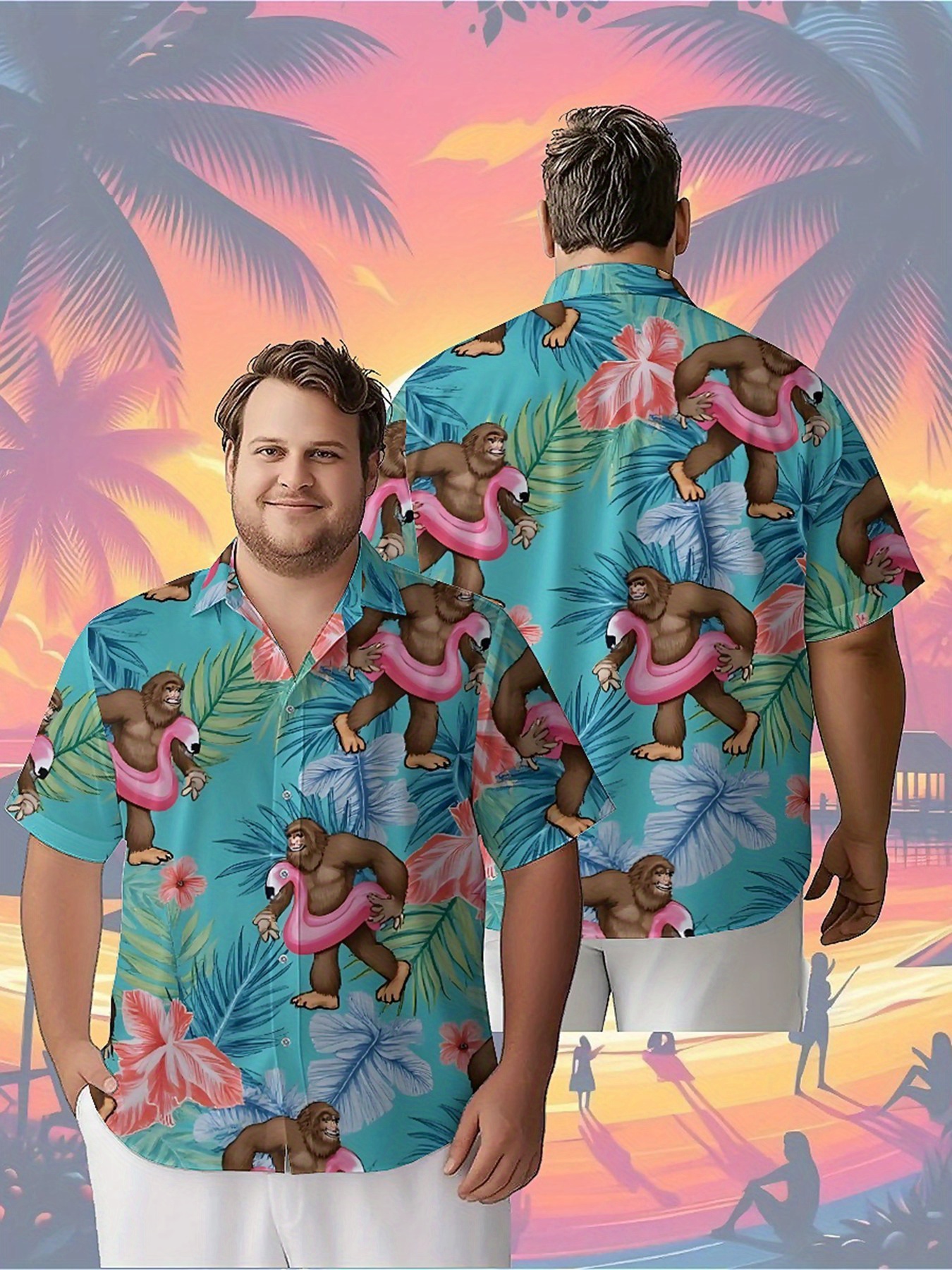 Men's Plus Size Hawaiian Shirt - Summer Clothing Patterns avaliação e preço