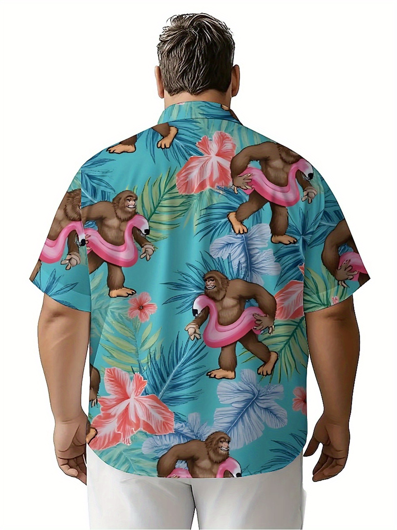 Men's Plus Size Hawaiian Shirt - Summer Clothing Patterns avaliação e preço