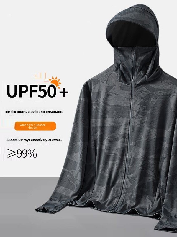Men's Camouflage Ice Silk Sun  - Summer Uv Clothing avaliação e preço