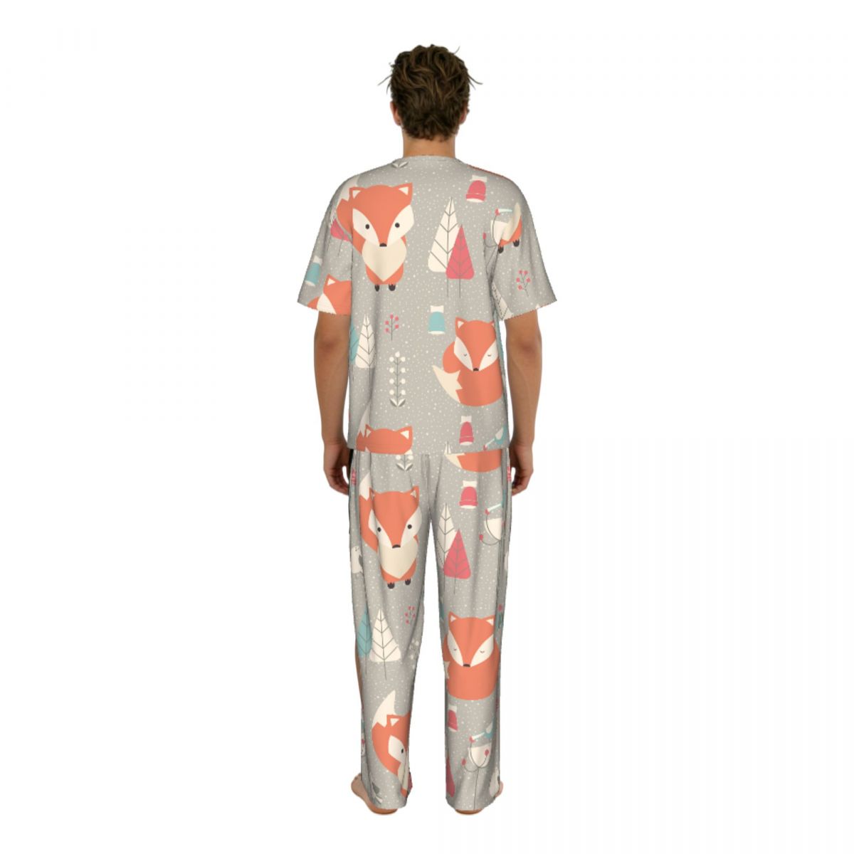 Men Pajamas Suit Short Sleeved - Summer Clothing Patterns avaliação e preço