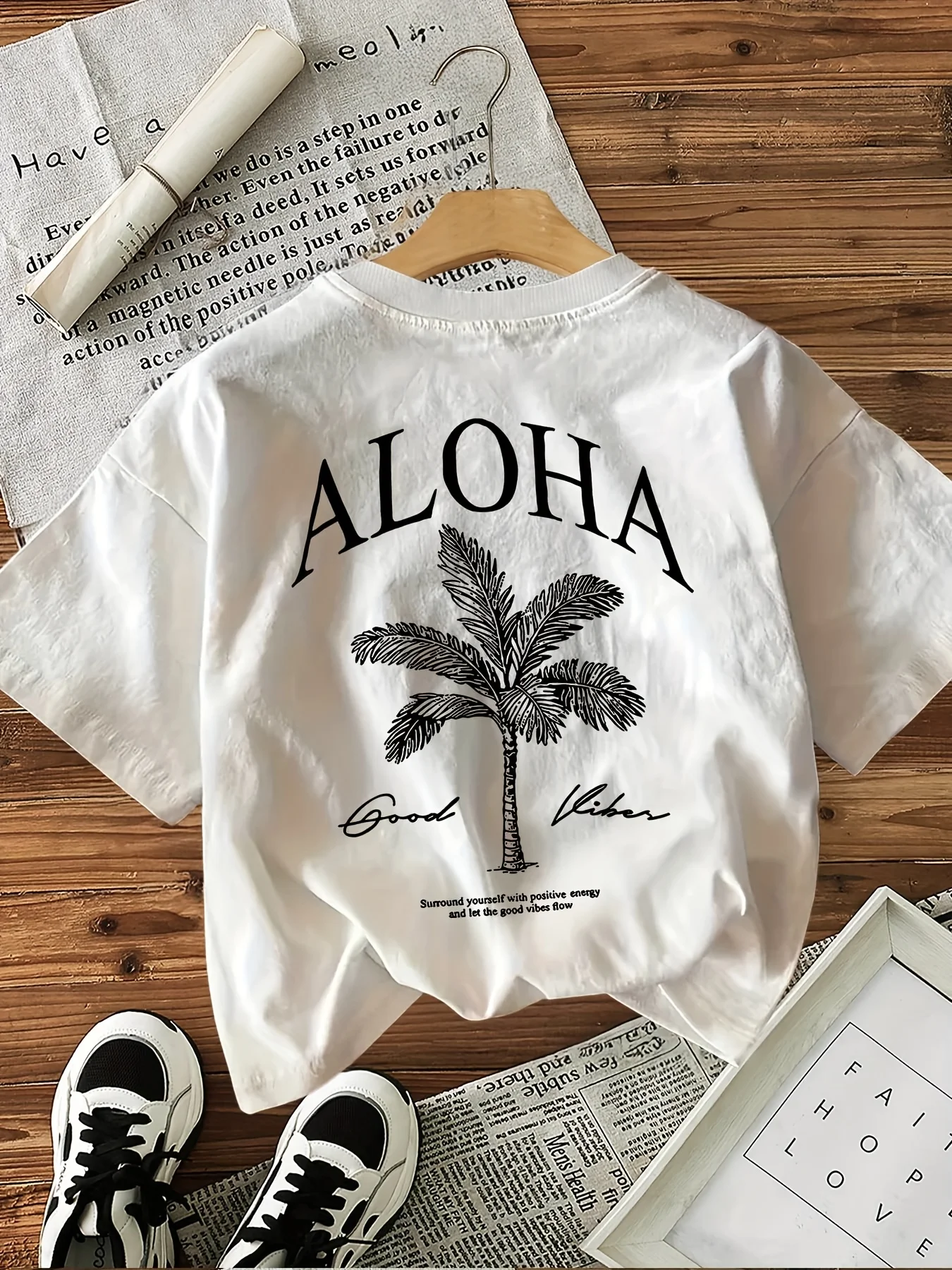 Women's Aloha Good Vibes Graph - Summer Clothing Vibes avaliação e preço