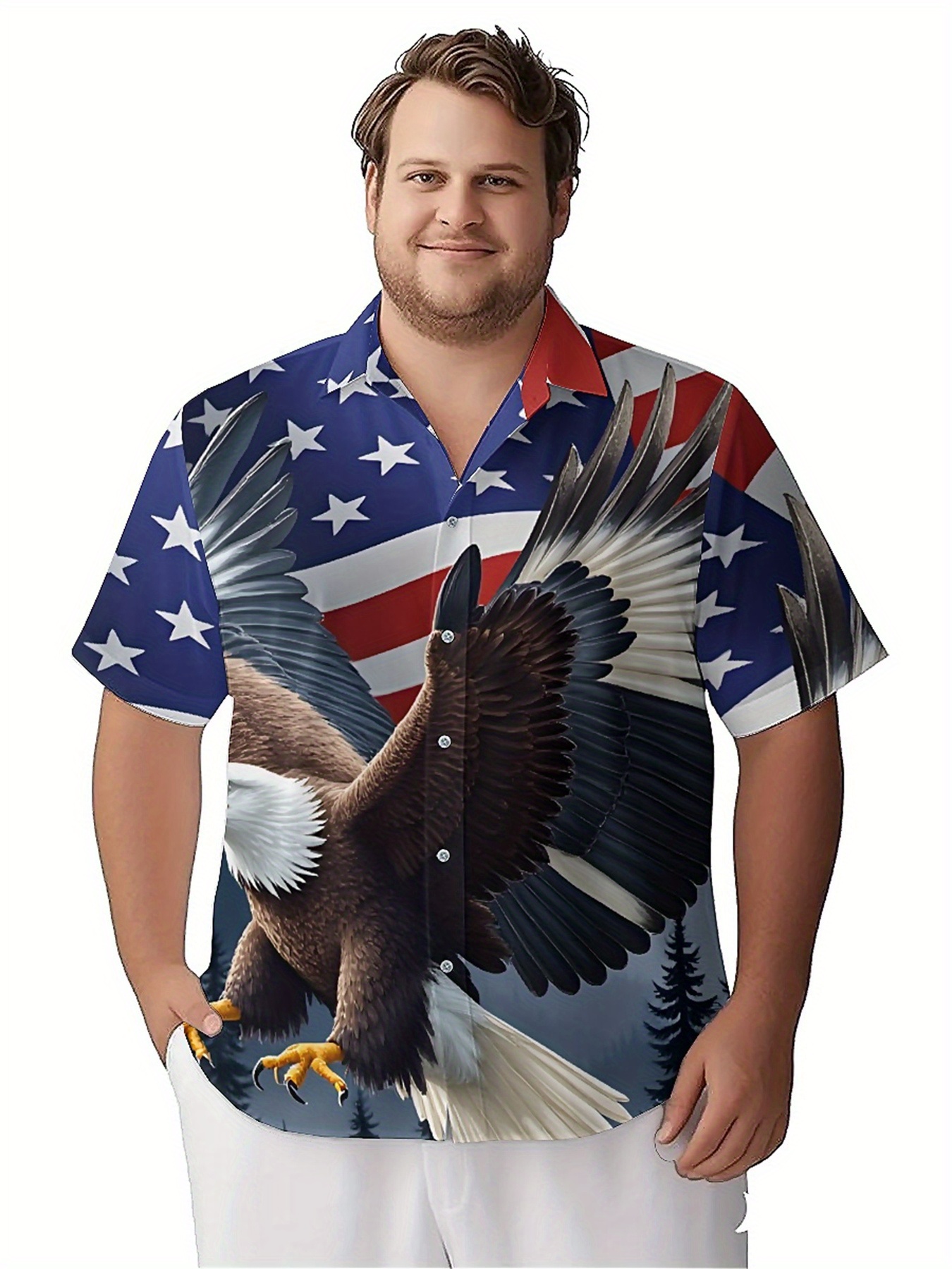 Men's Plus Size Hawaiian Shirt - Summer Clothing Patterns avaliação e preço