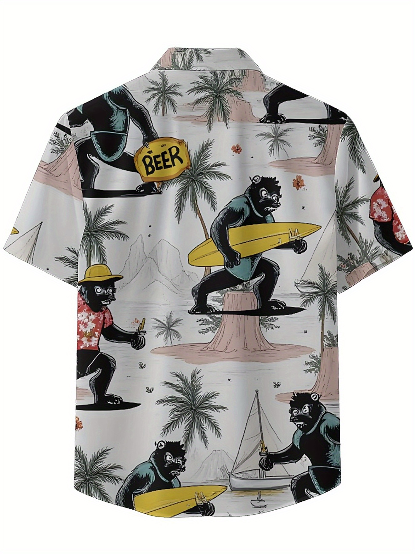 Men's Plus Size Hawaiian Shirt - Summer Clothing Patterns avaliação e preço