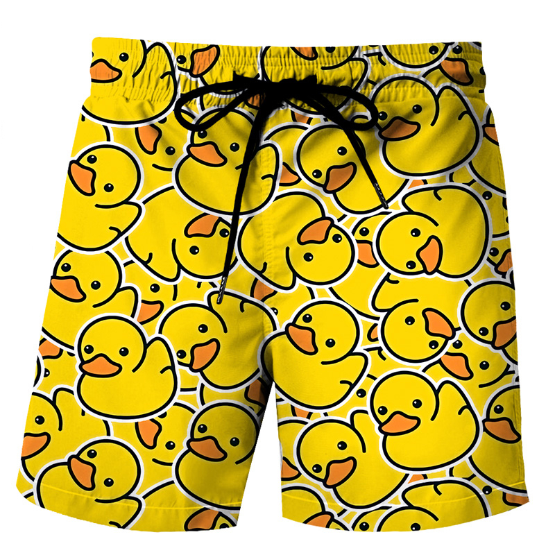 Funny Duck 3D Printed Beach Sh - Summer Duck Clothing avaliação e preço