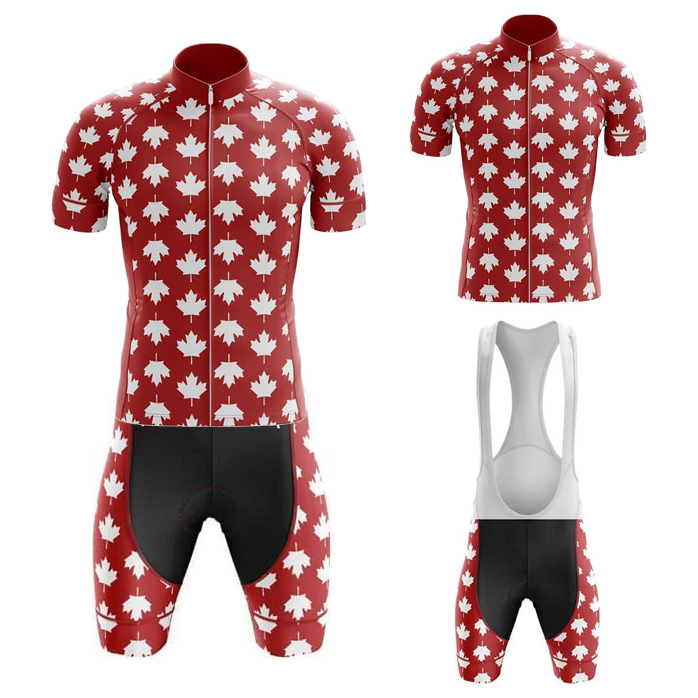 Canada Cycling Jersey Set for  - Summer Clothing Canada avaliação e preço