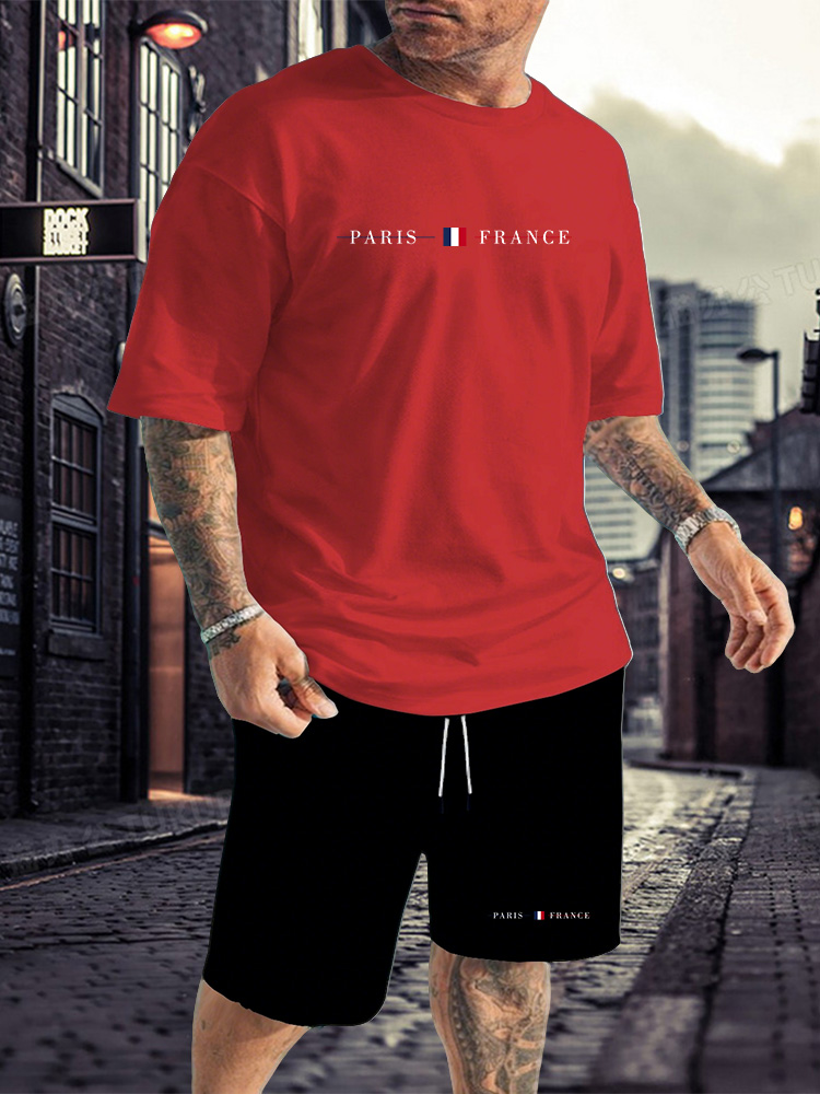 Men's Tracksuit 2 Piece O-neck - Summer Clothing Plus Size avaliação e preço
