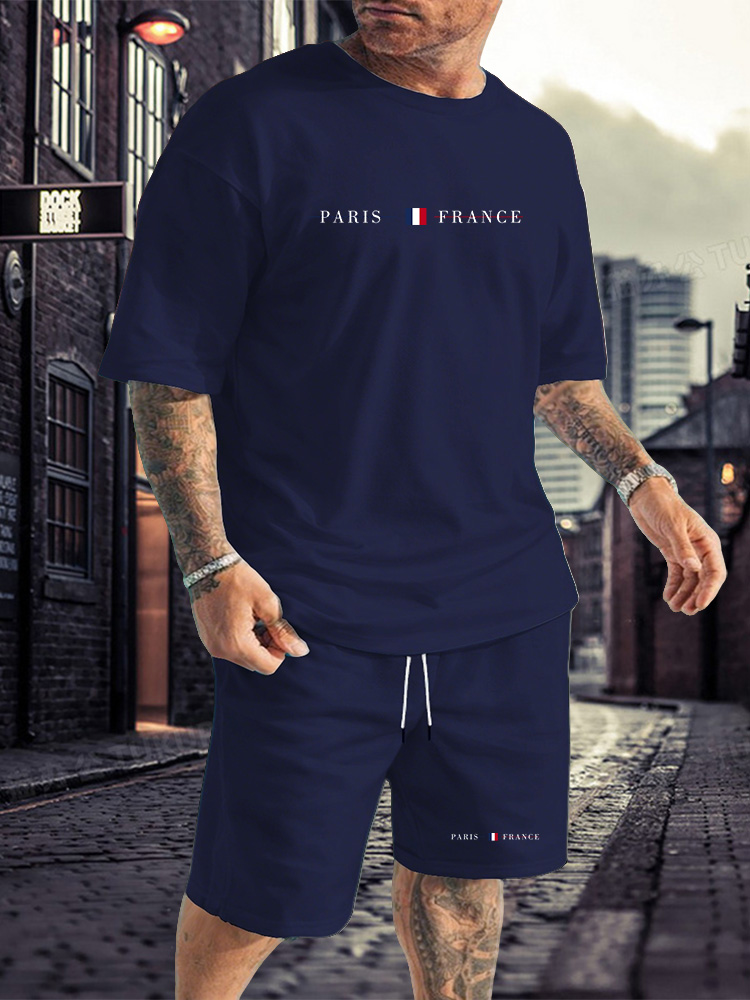 Men's Tracksuit 2 Piece O-neck - Summer Clothing Plus Size avaliação e preço