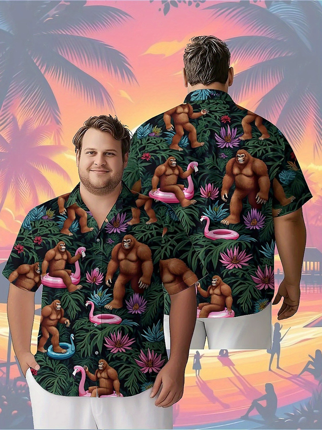 Men's Plus Size Hawaiian Shirt - Summer Clothing Patterns avaliação e preço