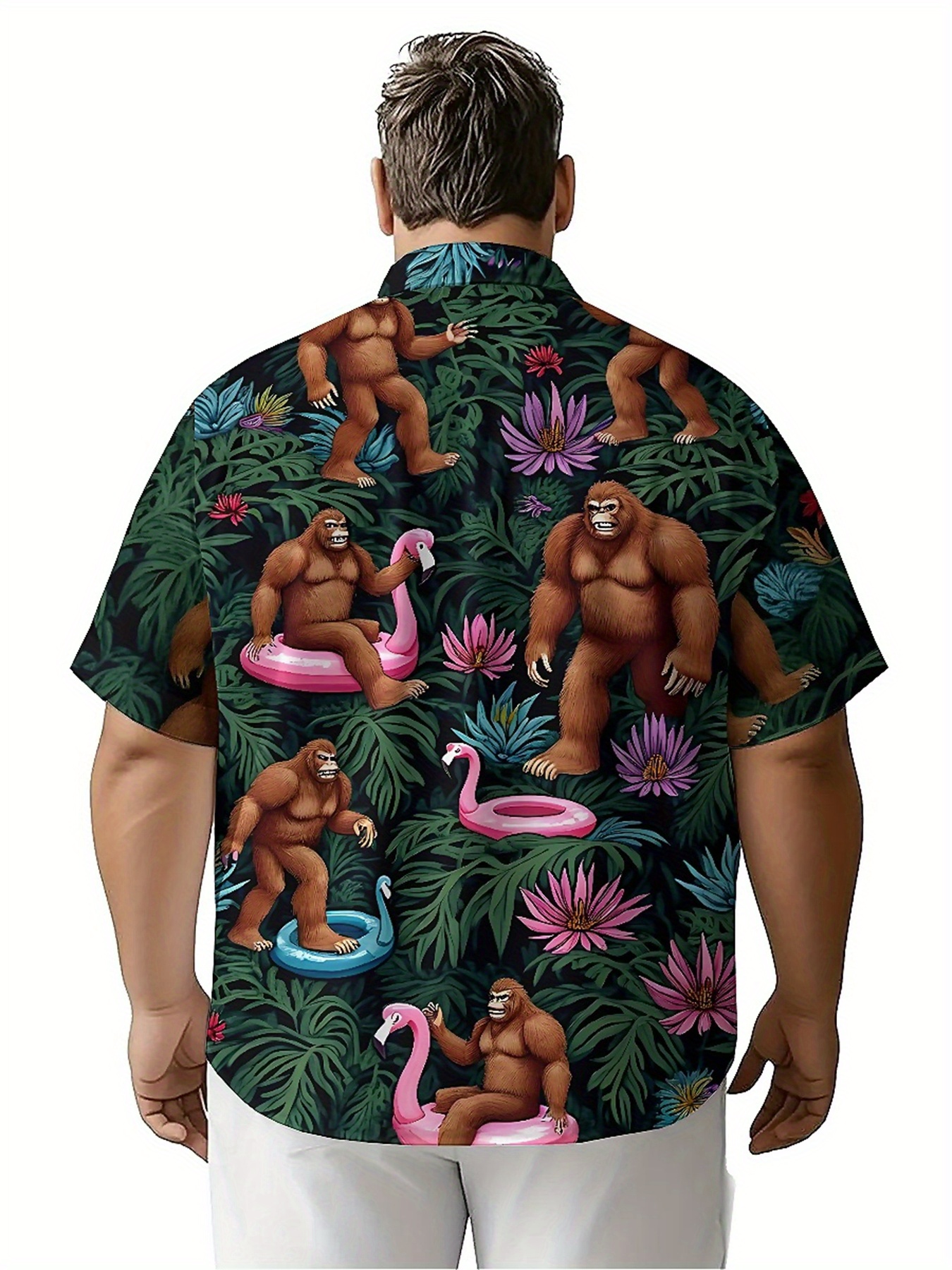 Men's Plus Size Hawaiian Shirt - Summer Clothing Patterns avaliação e preço