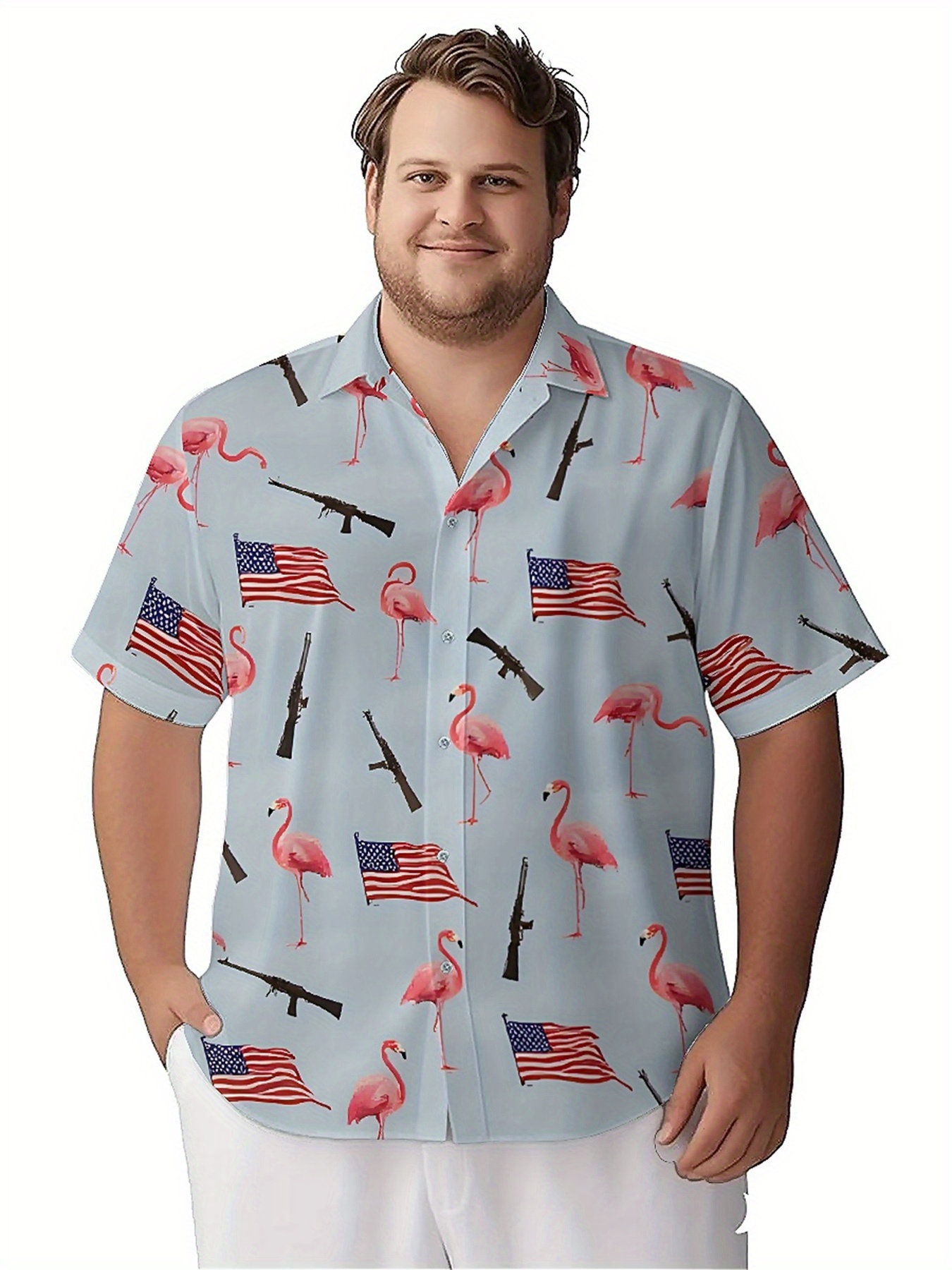 Men's Plus Size Hawaiian Shirt - Summer Clothing Plus Size avaliação e preço