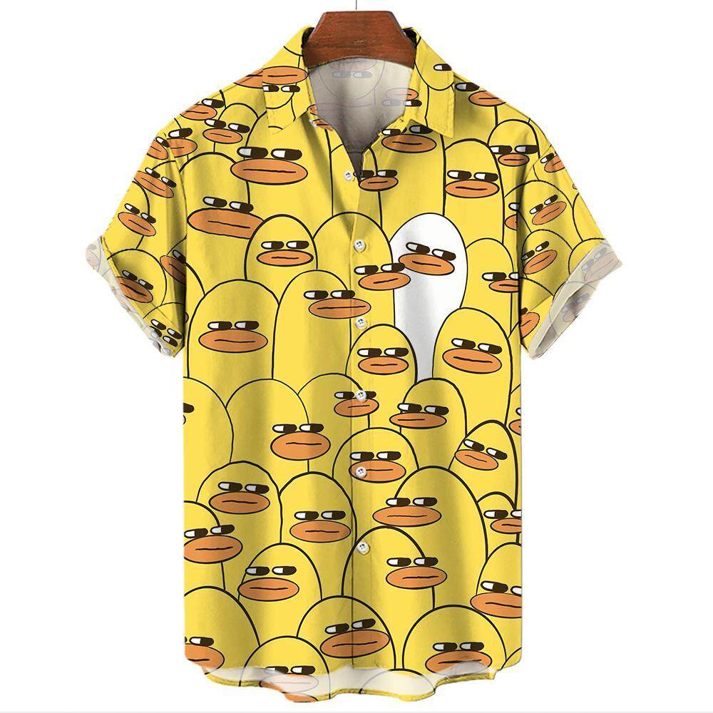 Funny Men's Shirts For Men 3d  - Summer Duck Clothing avaliação e preço