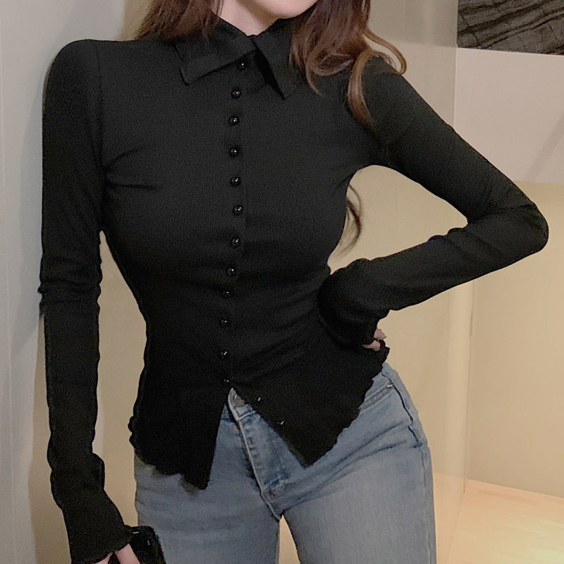 Shirts Women Skinny Elegant Si - Summer Clothing Aesthetic avaliação e preço