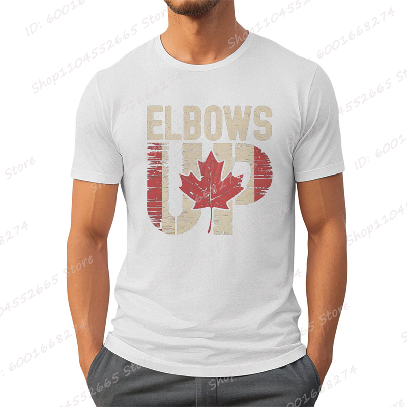 Retro Elbows Up Canada Print T - Summer Clothing Canada avaliação e preço
