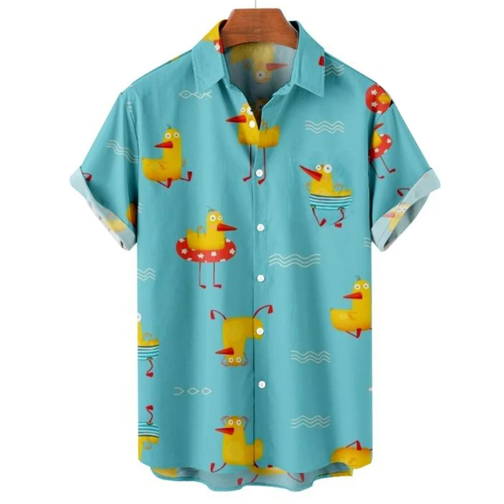 Men's Shirts Cute Duck 3d Prin - Summer Duck Clothing avaliação e preço